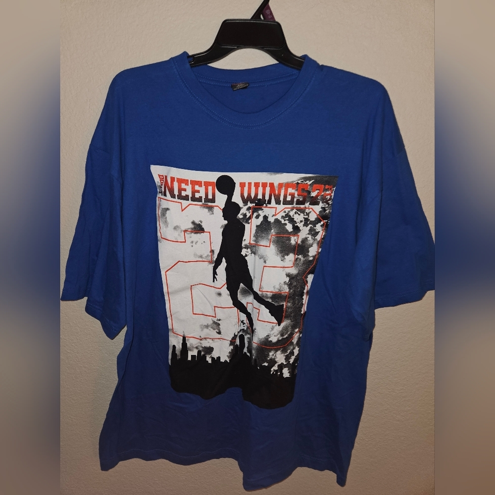 Blue Graphic Men's T-Shirt Need Wings